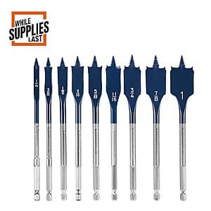 9-Pc Bosch Daredevil High Carbon Steel Standard Spade Bit Set $8.55 + Free S&H