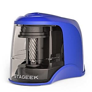 STAGEEK USB or Battery Powered Electric Pencil Sharpener (Blue) $7.30