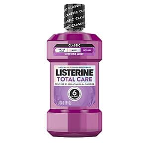 Select Accts: 1L Listerine Total Care Anticavity Fluoride Mouthwash (Intense Mint) $5.85 w/ S&S