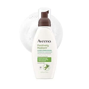 6-oz Aveeno Clear Complexion Foaming Facial Cleanser w/ 0.5% Salicylic Acid $3.65 w/ S&S