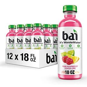 12-Pk 18-Oz Bai Antioxidant Infused Water (Raspberry Lemon Lime or Coconut Pineapple) $11.40 w/ Subscribe & Save