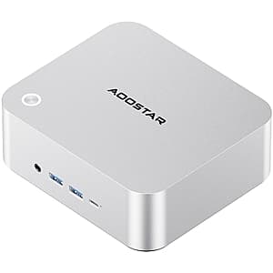 AOOSTAR MACO Barebones PC: Ryzen 7 Pro 6850H, 24GB LPDDR5 (No SSD) $266.15 + Free S&H