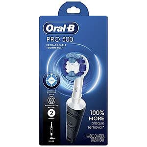Oral-B Pro 500 Toothbush + 6-Ct Oral-B Clean Brush Heads + ~Earn $40.60 WG Cash $48 + Free Pickup