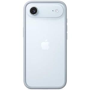 Light blue protective bumper case designed for iPhone Air.