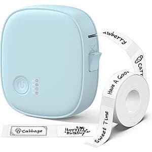 XenGro Wireless Portable Bluetooth Mini Label Printer w/ Tape $8.50