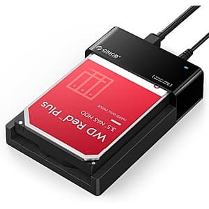 Orico External USB 3.0 to SATA Hard Drive Docking Station (for 2.5"/3.5" Drives, up to 24TB) $17.45