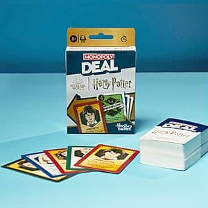 Monopoly Deal: Harry Potter Card Game box with branded packaging.