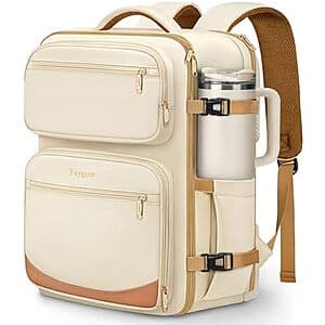 40L Taygeer Airline Approved Underseat Travel Backpack (18"x14"x8", Beige) $20