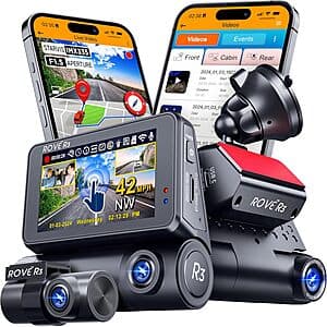 Prime Members: ROVE R3 Front & Rear w/ Cabin 3 Channel Dash Cam $152 + Free S&H