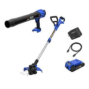 Kobalt 24V Cordless 270-CFM Blower + 12" String Trimmer + 3 Ah Battery Kit $99 + Free S&H