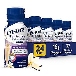 24-Pack 8-Oz Ensure High Protein Nutritional Shake (Chocolate or Vanilla) $27.40 w/ S&S + Free S&H