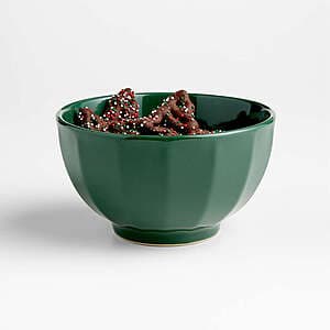 20-Oz Crate & Barrel Hand-Glazed Cafe Stoneware Cereal Bowl (Holiday Green) $0.95 & More + Free Shipping