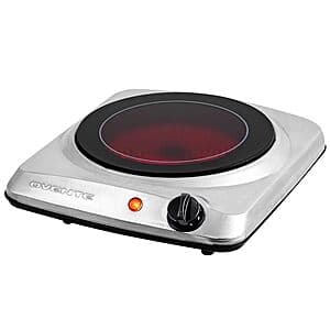 OVENTE 7” Ceramic Glass Infrared Single Burner 1000W Electric Hot Plate $17.20