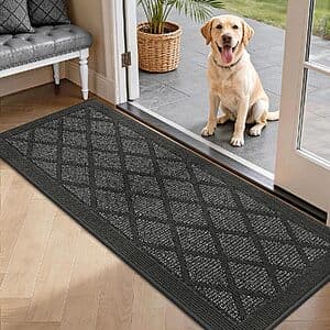 20"x48" COSY HOMEER Non-Slip Low Profile Entryway Door Mat (Dark Grey) $10.20