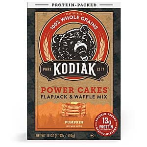 18-Oz Kodiak Protein-Packed Power Cakes Pancake and Waffle Mix (Pumpkin) $2.85 + Free Store Pickup