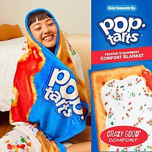 50"x60" Cozy Concept Co. Breathable Fleece Throw Blanket (Pop-Tarts or Waffles) $10