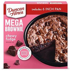 7.7-Oz Duncan Hines MEGA Brownie Mix w/ 6" Microwavable Pan (Chewy Fudge) $2.50 w/ Subscribe & Save