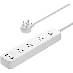 AmazonBasics 6-in-1 Power Strip Extension w/ 5' Cord (3x AC, 1x USB-C, 2x USB-A) $7 + Free Shipping w/ Amazon Prime