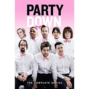 Party Down Complete Series digital cover art displayed on Apple TV interface.