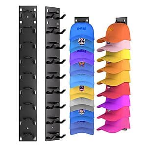 Prime Members: 2-pk Eanyiikick Wall Mounted Hat Organizers (Black) $5 + Free S&H