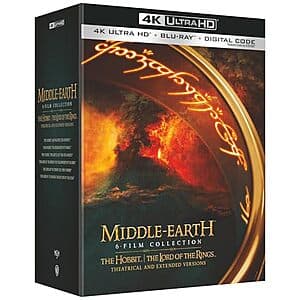 Middle-Earth 6-Film Collection (Extended & Theatrical, 4K UHD + Blu-ray + Digital) $94.70 + Free Shipping