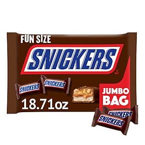 18.71-Oz SNICKERS Fun Size Halloween Chocolate Candy Bars $4.90