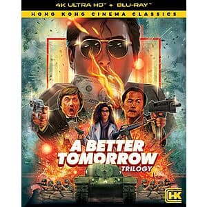 A Better Tomorrow Trilogy 4K UHD and Blu-ray combo pack featuring the three-film collection in premium format packaging.