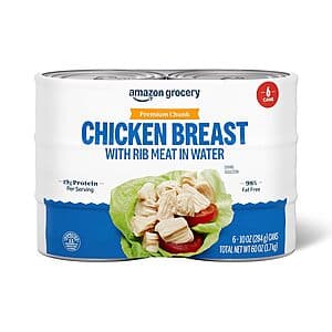 6-Count 10-Oz Amazon Grocery Premium Chunk Chicken Breast Cans $10.45
