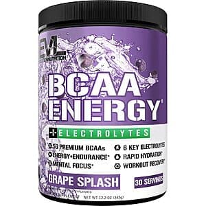 12.2-Oz Evlution Nutrition BCAAs Amino Acids Pre-Workout Powder (Grape Splash) $5.30 & More