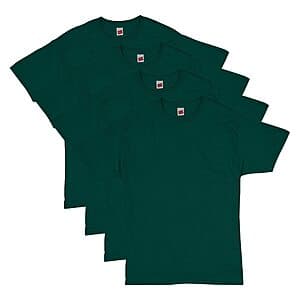4-Pack Hanes Men's Essentials Crewneck Cotton T-Shirts (2 Colors) from $11.35