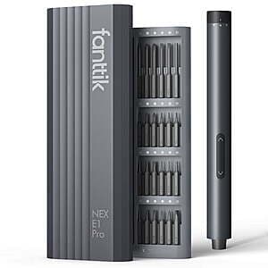 Fanttik E1 Pro Mini Electric Screwdriver w/ 24 Magnetic Bits $22.20