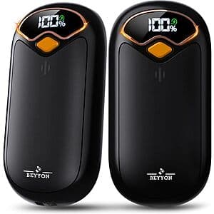 2-Pack BEYYON Electric Rechargeable Hand Warmers w/ 4 Heat Levels $10