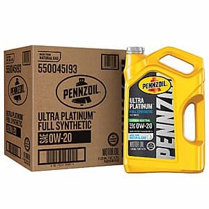Pennzoil Ultra Platinum Full Synthetic 0W-20 Motor Oil (5-Quart, Case of 3) - $71.34