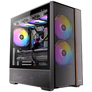 Antec FLUX REAR Mid-Tower E-ATX Computer Case w/ 5x PWM Fans (Black) $80 + Free Shipping