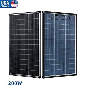 2-Pc 200W AeternisSol N-Type Bifacial Solar Panel (25% Eff, 12V Off-Grid) $94.15 + Free S&H