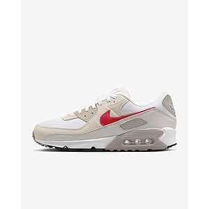 Nike Men's Air Max 90 Running Shoes (White/College Grey/Vast Grey/University Red) $94.95 + Free Shipping