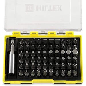 61-Pc Hiltex 1/4" Security Hex Bit Set w/ Magnetic Extension Adapter $10.10