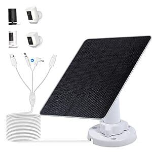 ECO-WORTHY 5W 5V Solar Panel Charger Kit for Ring Outdoor Cameras $11