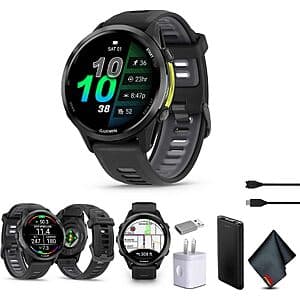47mm Garmin Forerunner 970 Running Smartwatch (Carbon Gray) w/ P-Bank Bundle $530.15 + Free S&H w/ Amazon Prime