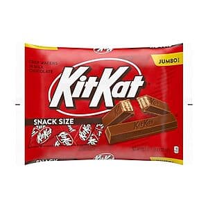 20.1oz Kit Kat Milk Chocolate Wafer Candy Bars (Snack Size, Jumbo Bag) $4.65 w/ Subscribe & Save