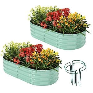 2-Pk 4'x2'x1' ZFHgarden Galvanized Metal Planter Raised Garden Bed Kit $23 + Free S&H