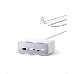 Anker 525 7-in-1 Charging Station w/ 5' Cord (2x USB-C, 2x USB-A, 3x AC) $30 + Free S&H