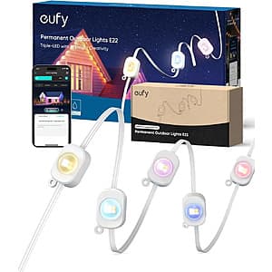 150' eufy E22 Permanent Outdoor Smart RGBWW Lights w/ 90 Triple-LED Lights (White) $99.75 + Free Shipping