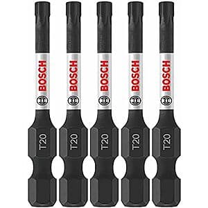 5-Pk Bosch 2" Torx #20 Impact Tough Power Bits $3.85