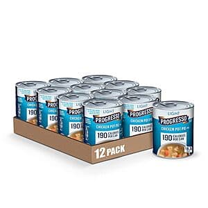 12-Pack 18.5-Oz Progresso Light Canned Soup (Chicken Pot Pie Style) $9.35