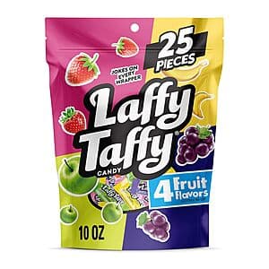 10-Ounce Laffy Taffy Assorted Mini Bars Chewy Candy (4 Fruit Flavors) $3.30 or Less w/ S&S