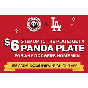 Select CA/NV Panda Express Locations: Get a Plate Meal (2 Entrees + 1 Side) $6 + Free Restaurant Pickup