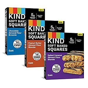 Select Accounts: 3-Pack 8.5-Oz KIND Soft Baked Squares (Variety Pack) $10.45 w/ Subscribe & Save