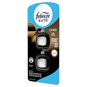 2-ct Febreze AUTO Air Freshener Vent Clip (leather) $3.15 w/ S&S