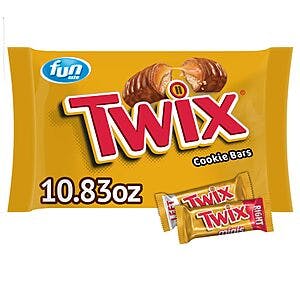 10.83-Oz Twix Fun Size Caramel Cookie Chocolate Candy Bag $3 w/ Subscribe & Save